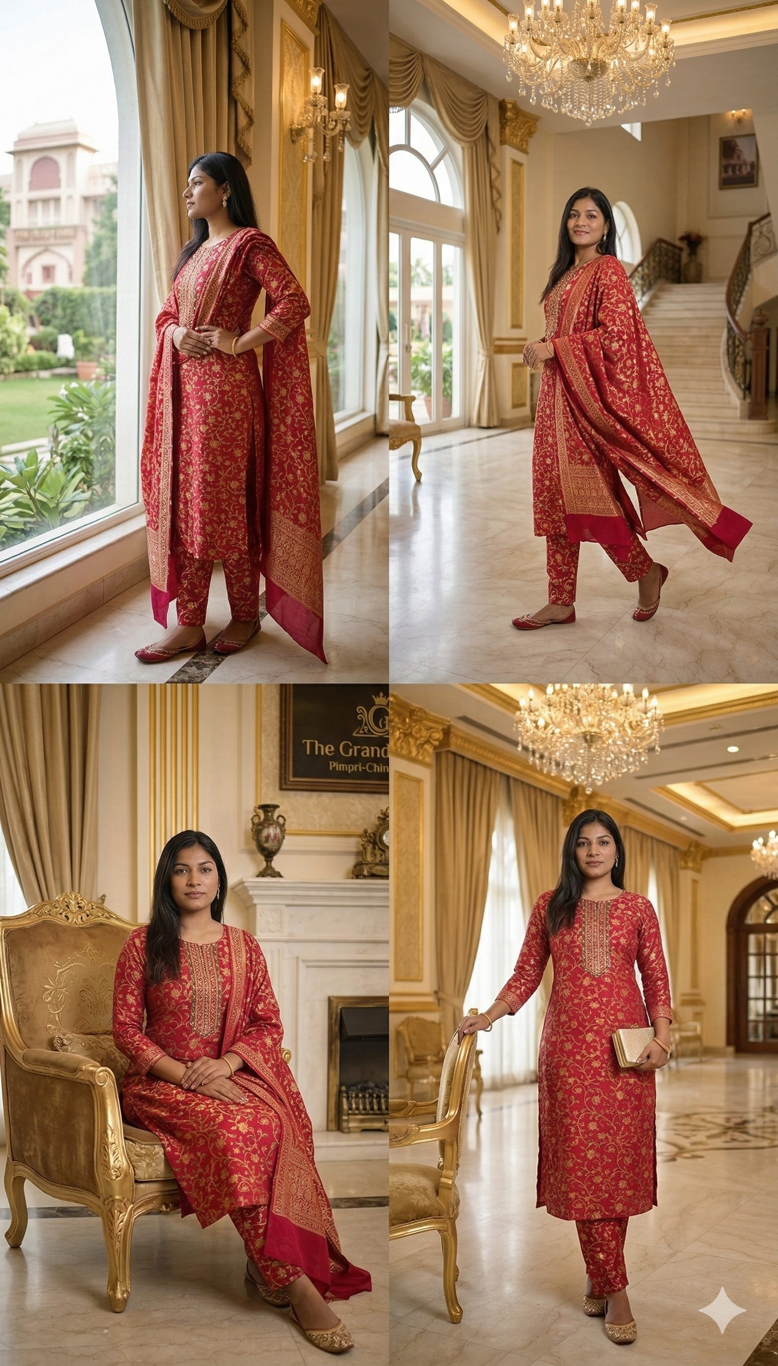 Crimson Elegance Kurti