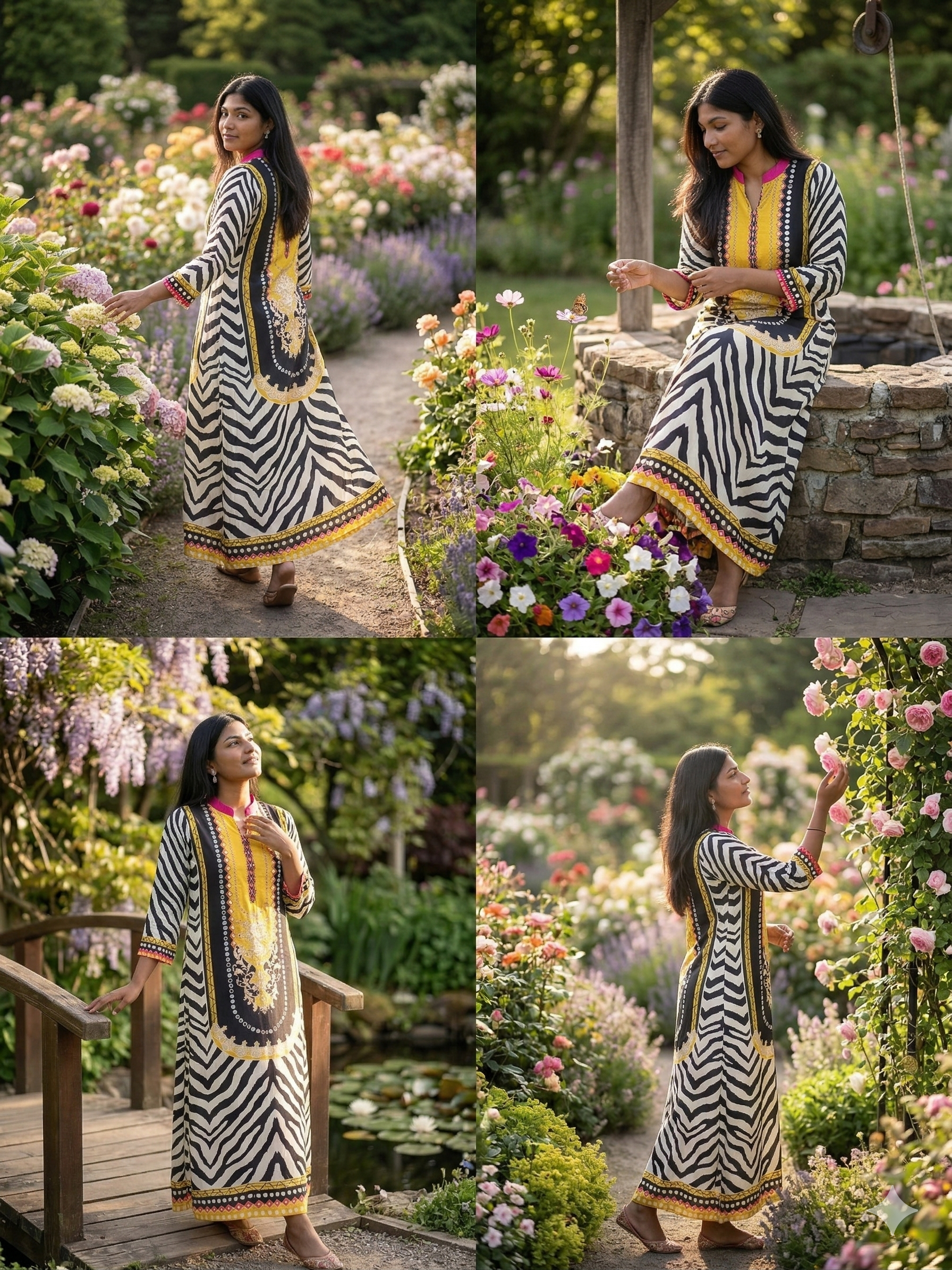 Midnight Bloom: Intricate Embroidered Kurti