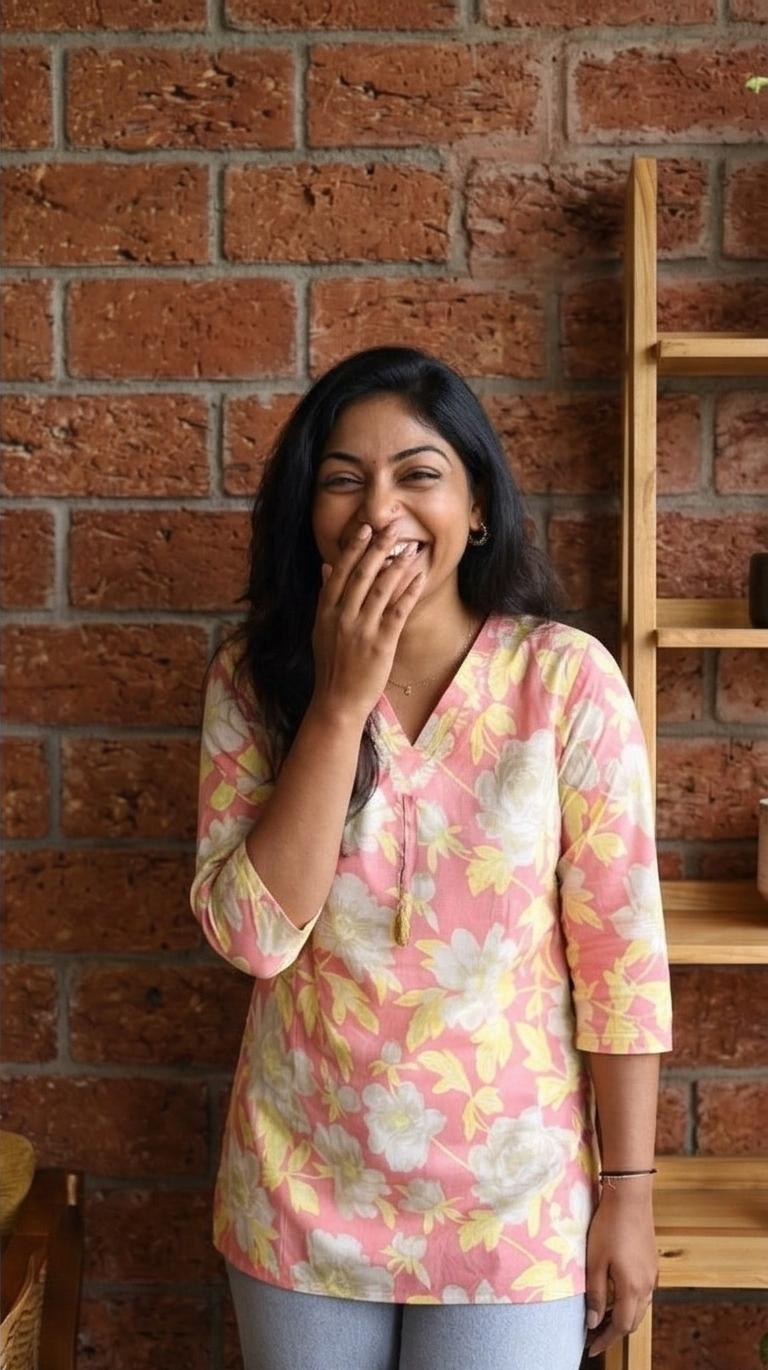 Peach Blossom Short Kurti
