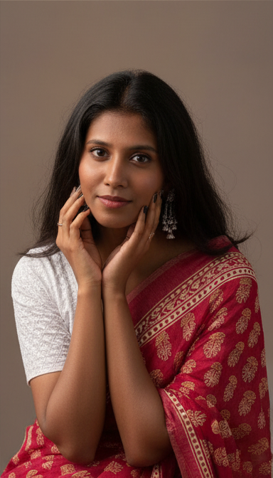 Classic Red Saree